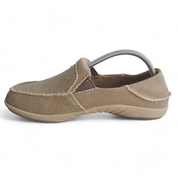 Gecko Man Canvas Slip-on Orthopedic Shoes "Cream" Women's 11 - Picture 6 of 11